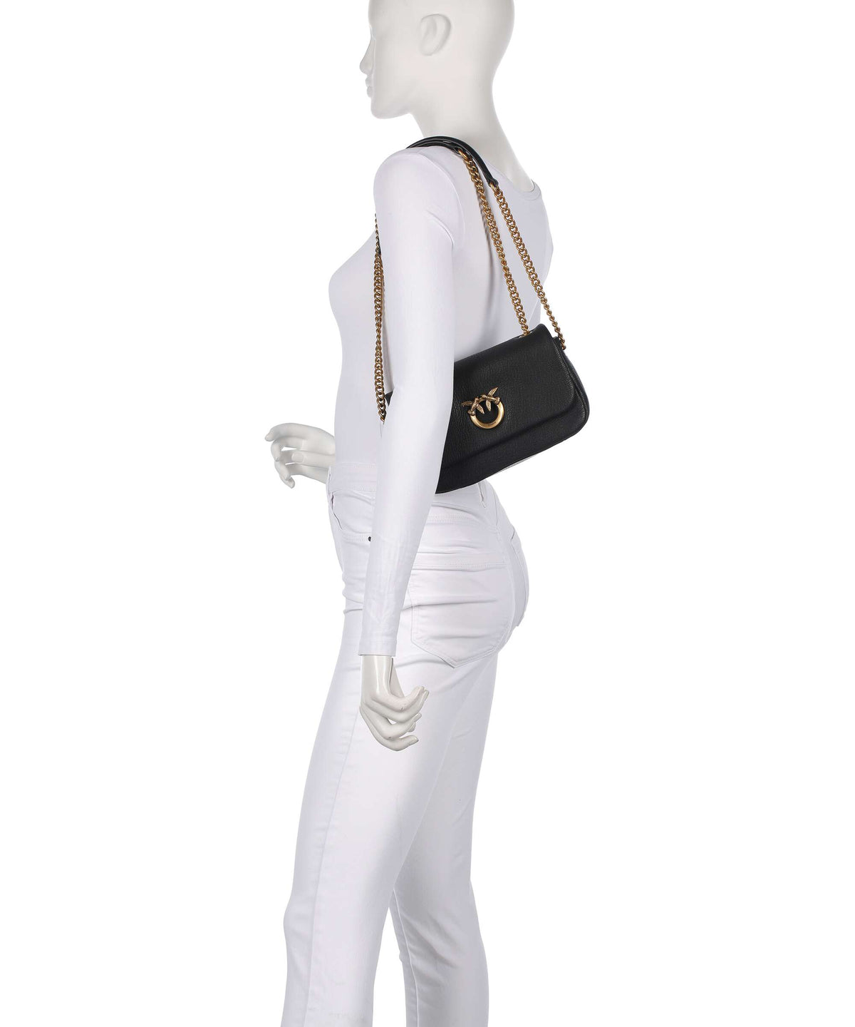 Pinko Click Soft Horizontal Chain Shoulder bag nero/antique gold