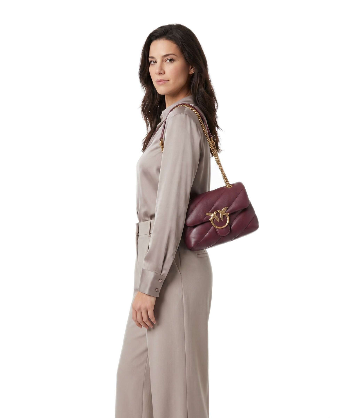 Pinko Love Puff Mini Shoulder bag ribes intenso/antique gold