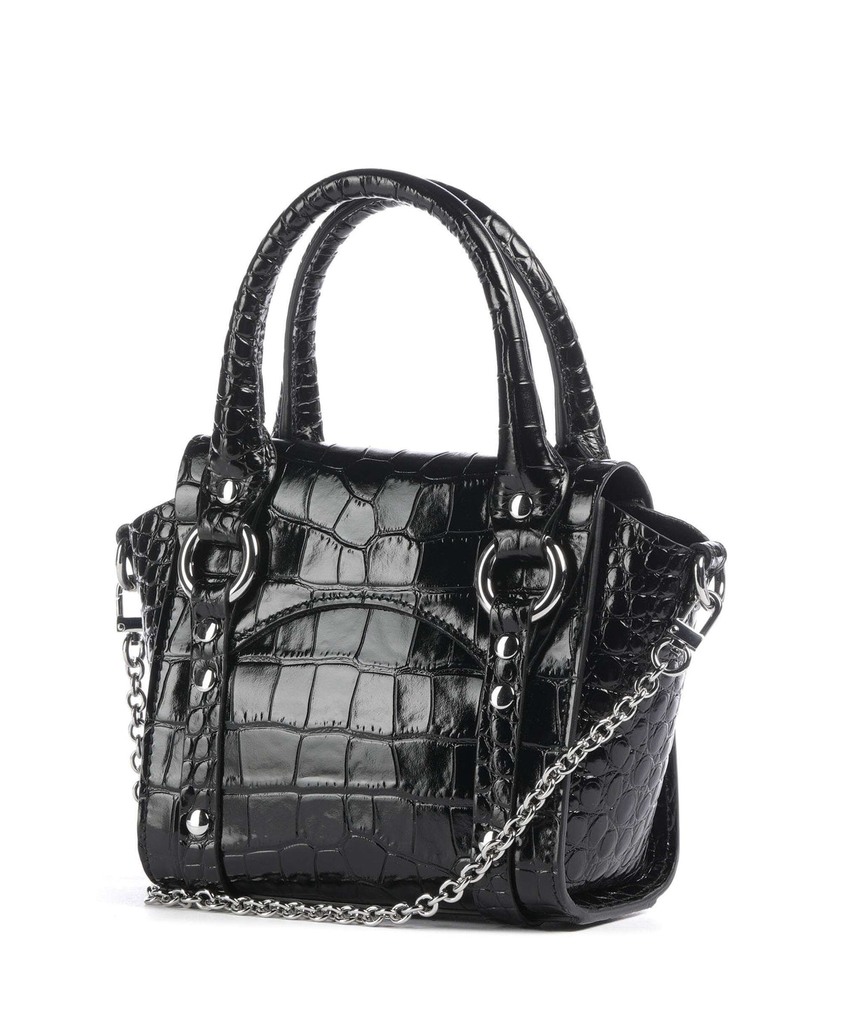 Vivienne Westwood Betty Embossed Croc Mini Crossbody bag black