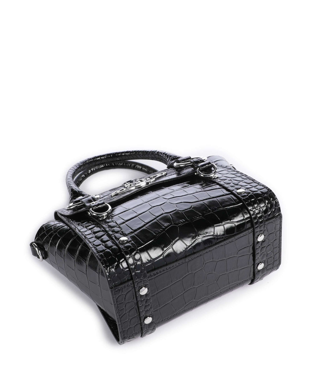 Vivienne Westwood Betty Embossed Croc Small Handbag black
