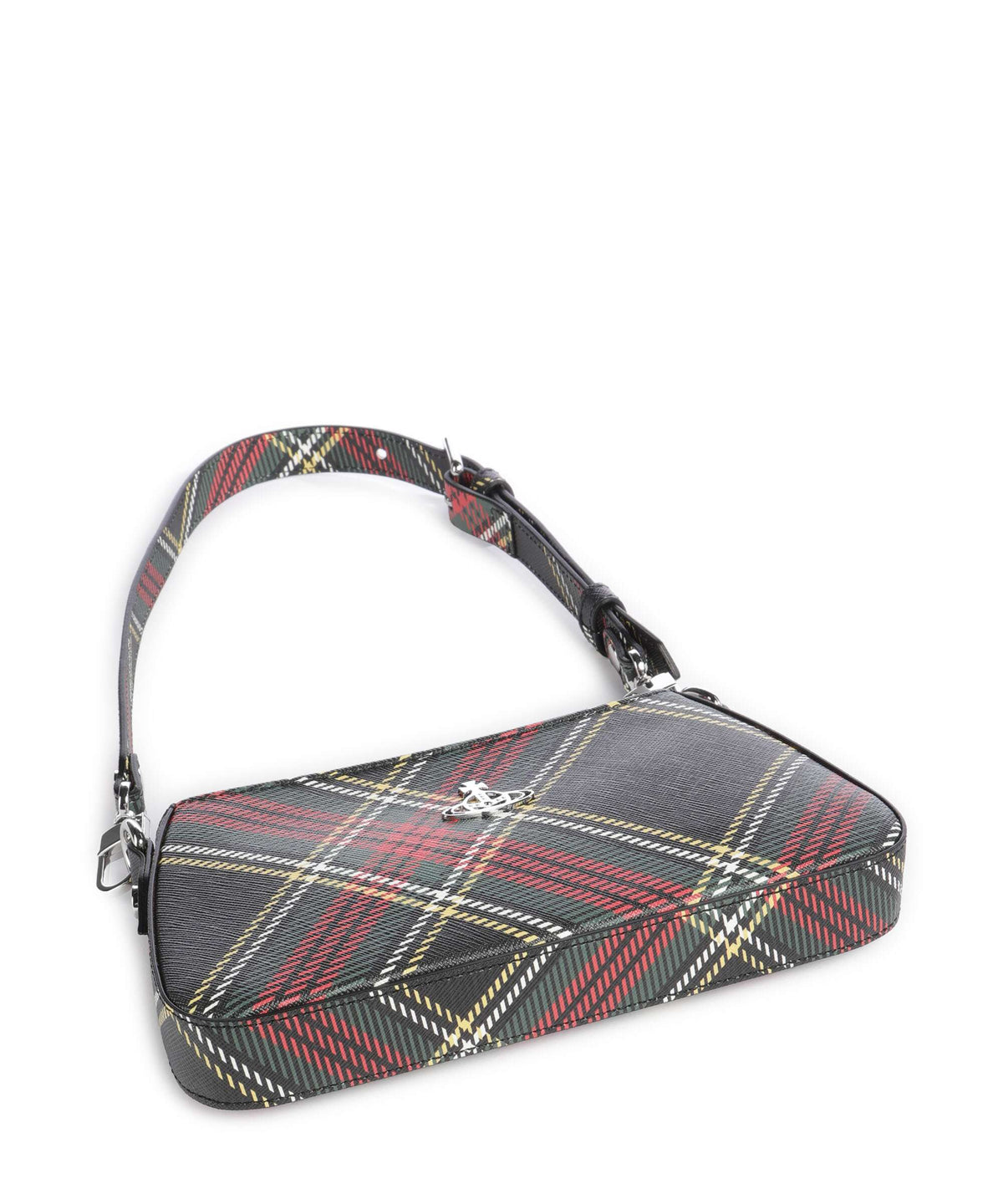 Vivienne Westwood Tasha Saffiano Printed Shoulder bag chelsea tartan