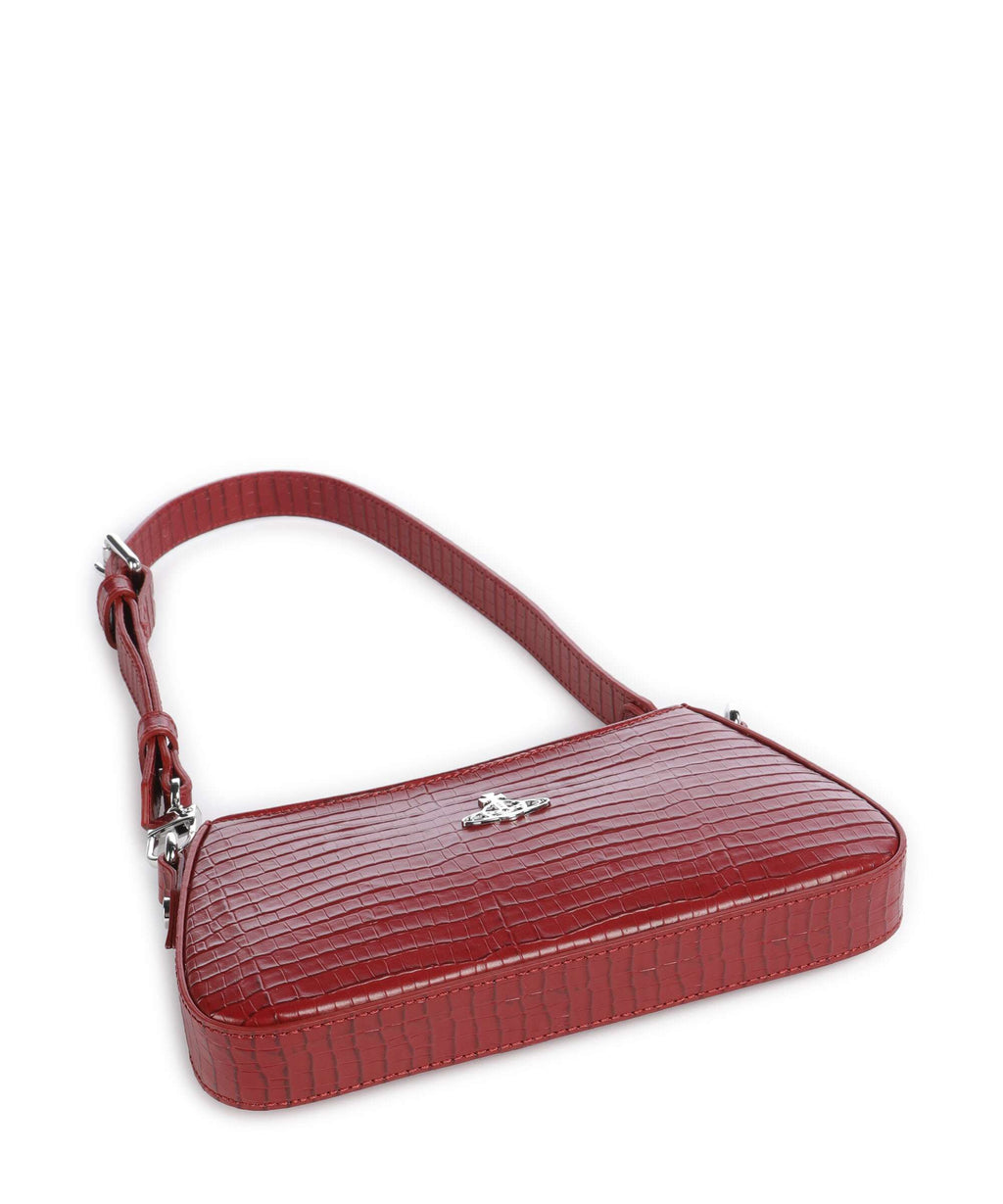 Vivienne Westwood Tasha Embossed Croc Mini Shoulder bag red