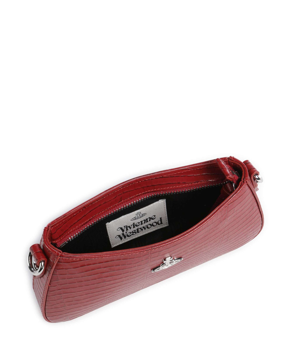 Vivienne Westwood Tasha Embossed Croc Mini Shoulder bag red