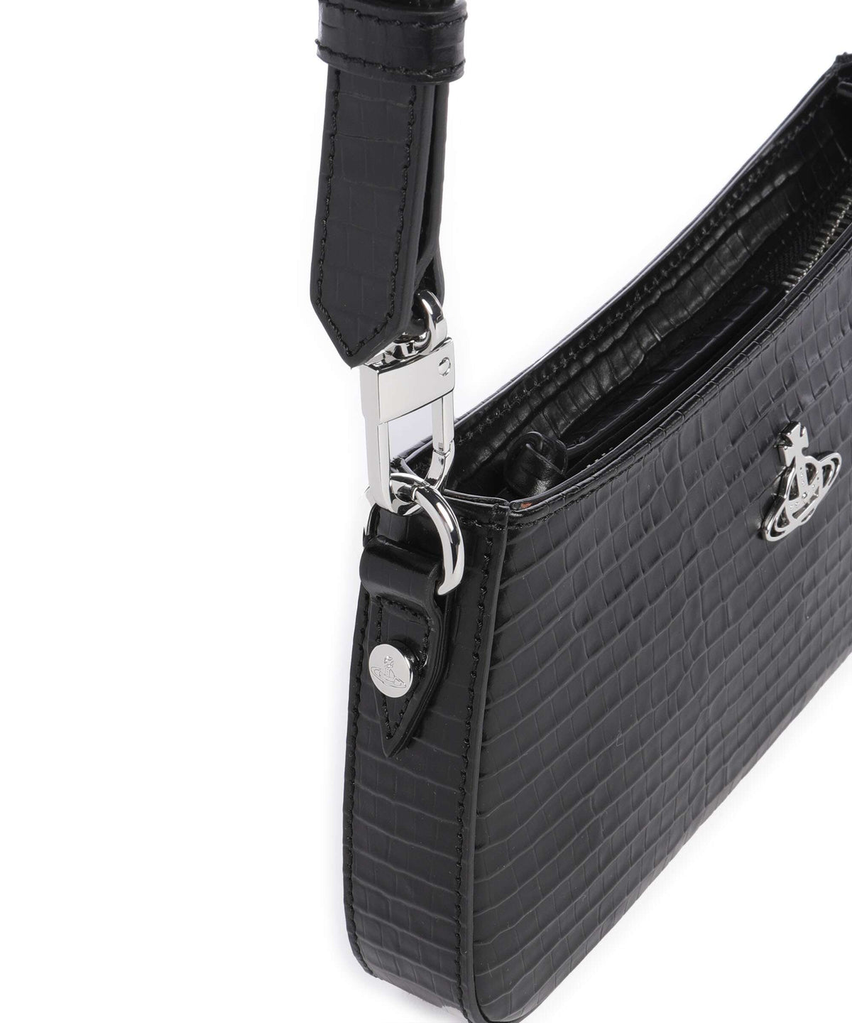 Vivienne Westwood Tasha Embossed Croc Mini Shoulder bag black