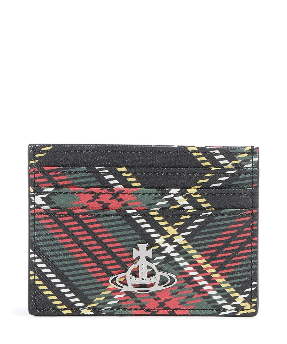 Vivienne Westwood Saffiano Printed Credit card holder chelsea tartan