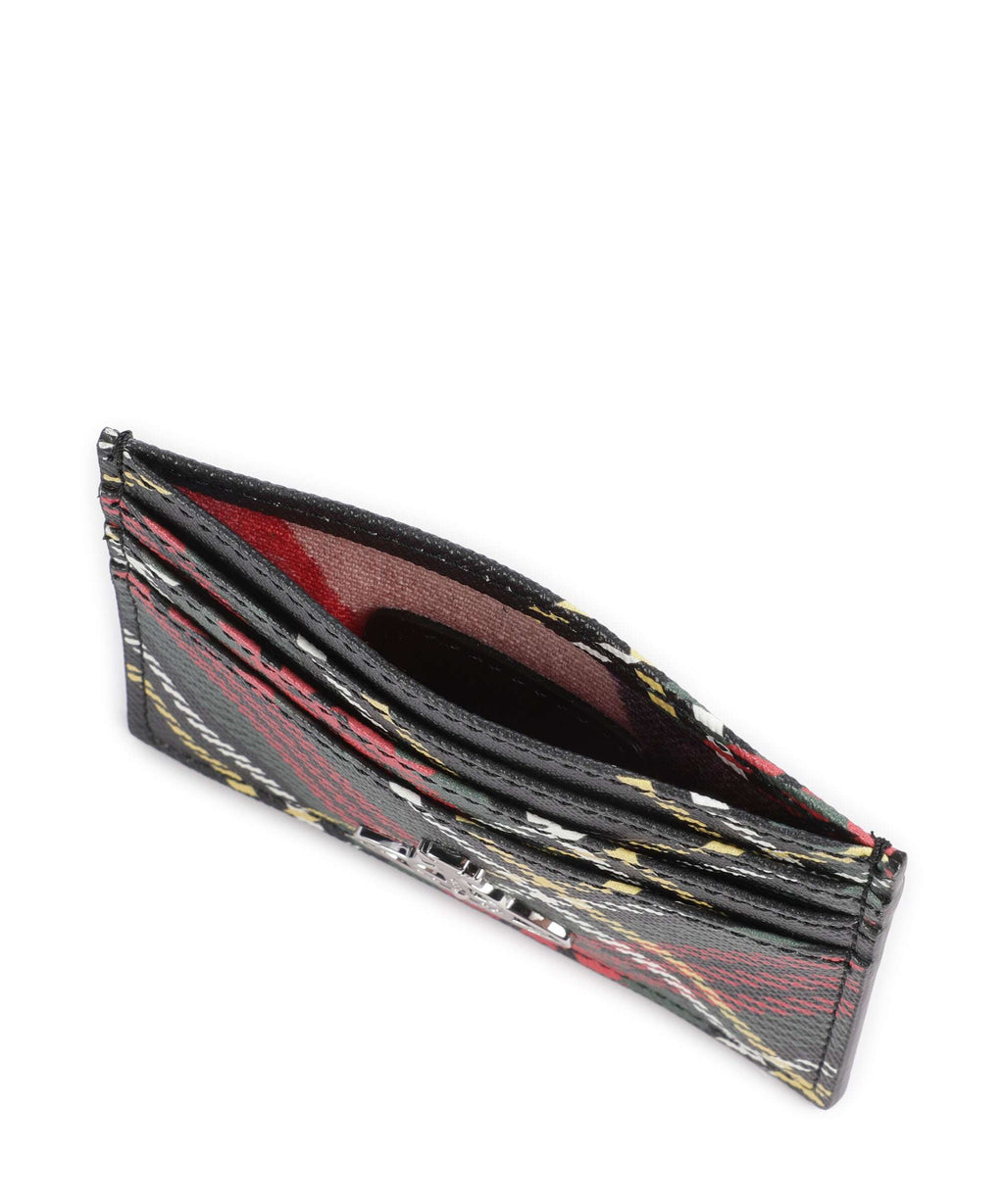 Vivienne Westwood Saffiano Printed Credit card holder chelsea tartan