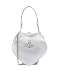 Vivienne Westwood Belle Heart Frame Re-Vegan Grain Shoulder bag silver