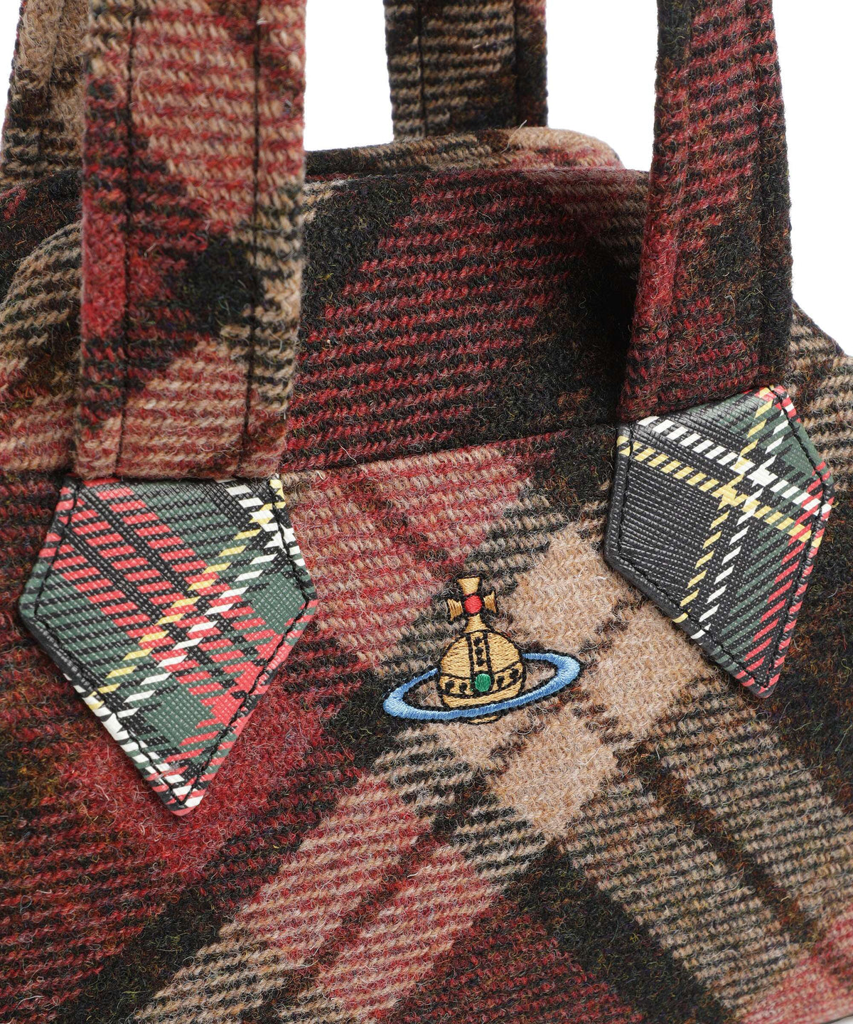 Vivienne Westwood Archive Harris Tweed Check Medium Shoulder bag light check