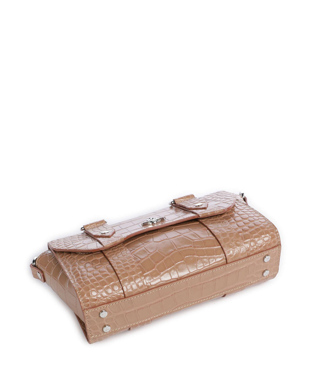 Vivienne Westwood Kimmy Embossed Croc Crossbody bag dusty pink