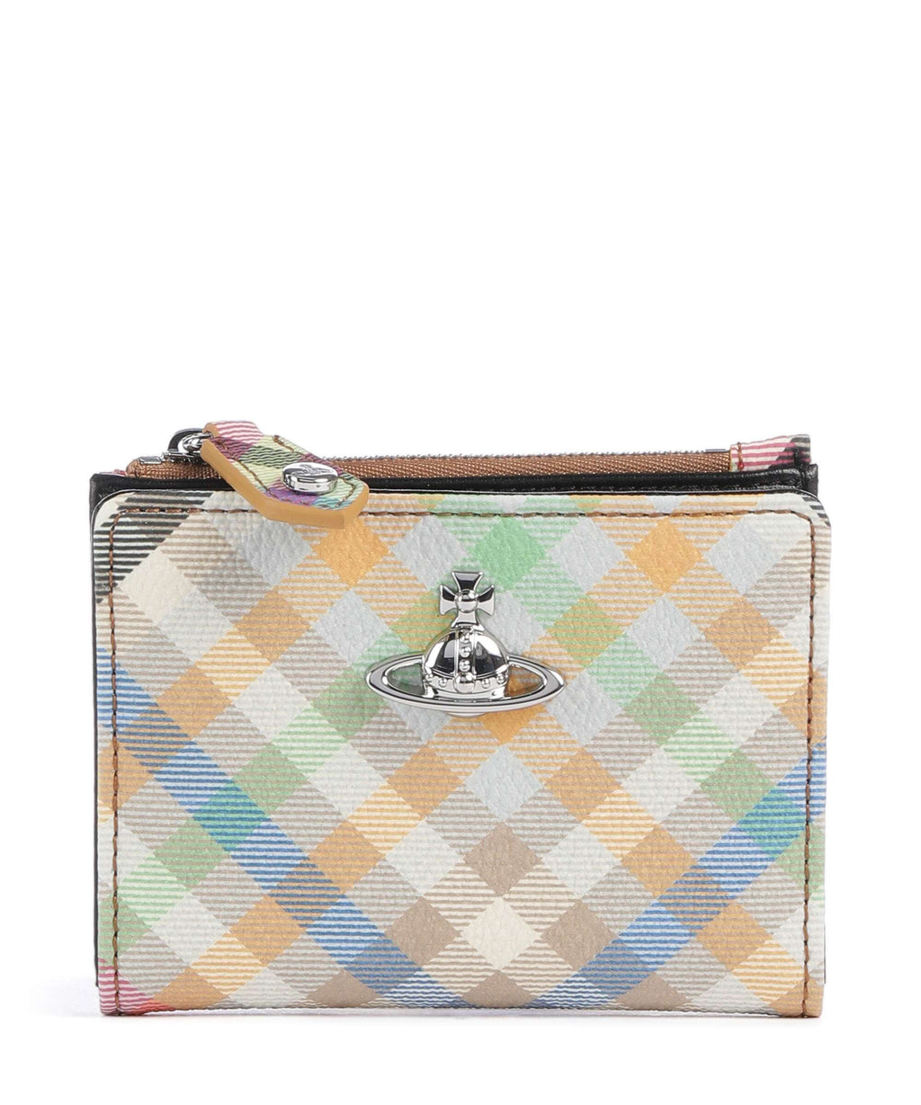 Vivienne Westwood Buccia D'Arancia Slim Credit card holder heather plaid