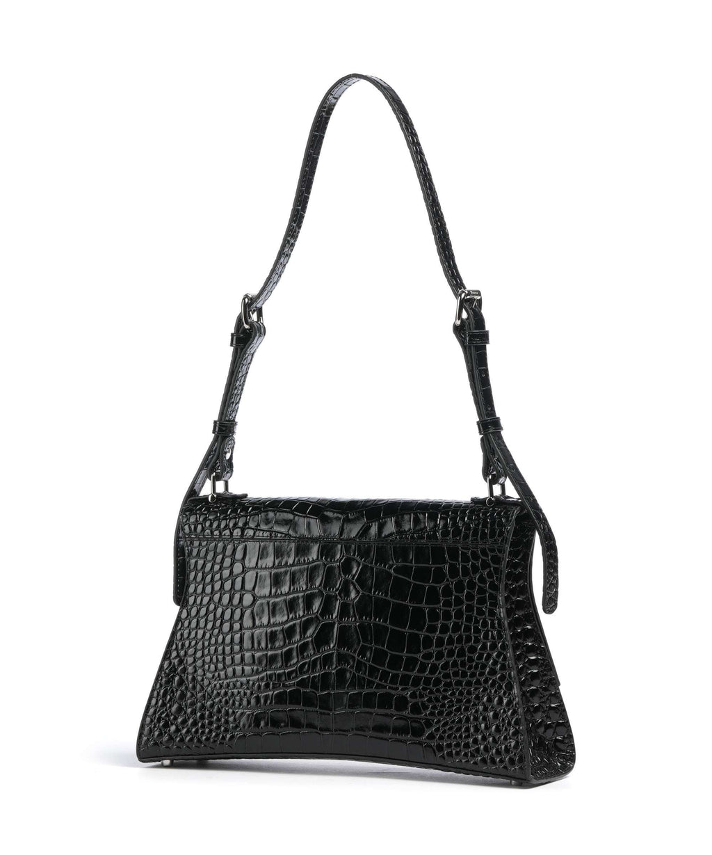 Vivienne Westwood Bianca Embossed Croc M Shoulder bag black