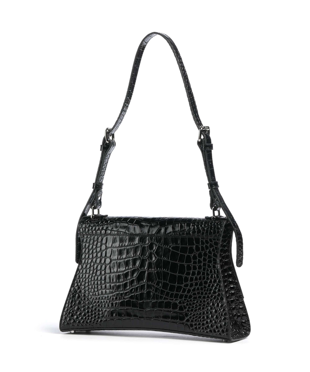 Vivienne Westwood Bianca Embossed Croc M Shoulder bag black