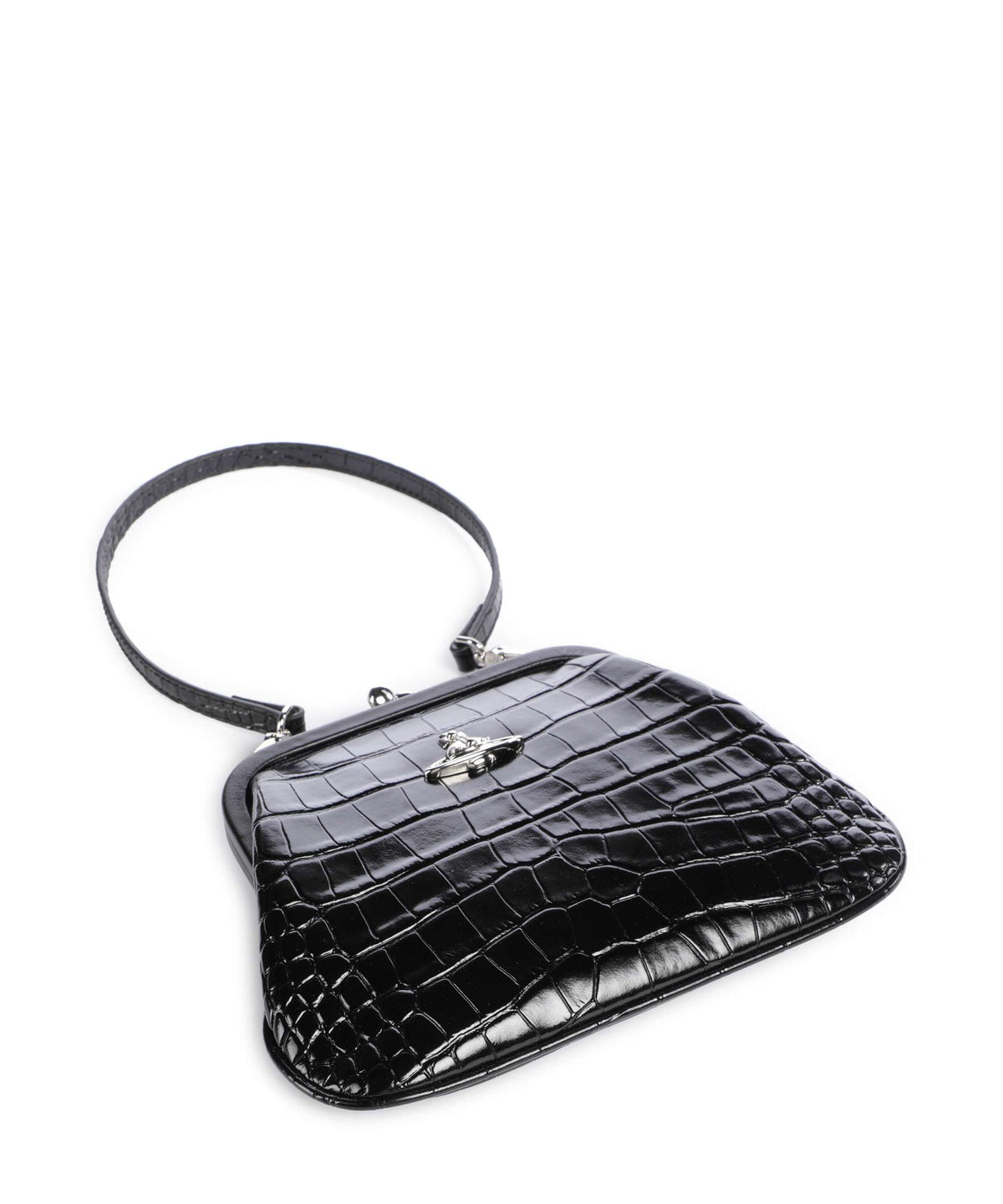 Vivienne Westwood Vivienne Embossed Croc Shoulder bag black