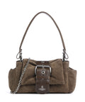 Vivienne Westwood Hazel Treasure Suede Shoulder bag khaki