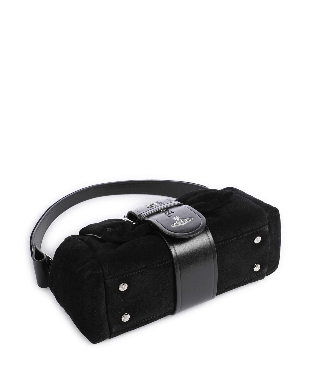 Vivienne Westwood Hazel Treasure Suede Shoulder bag black