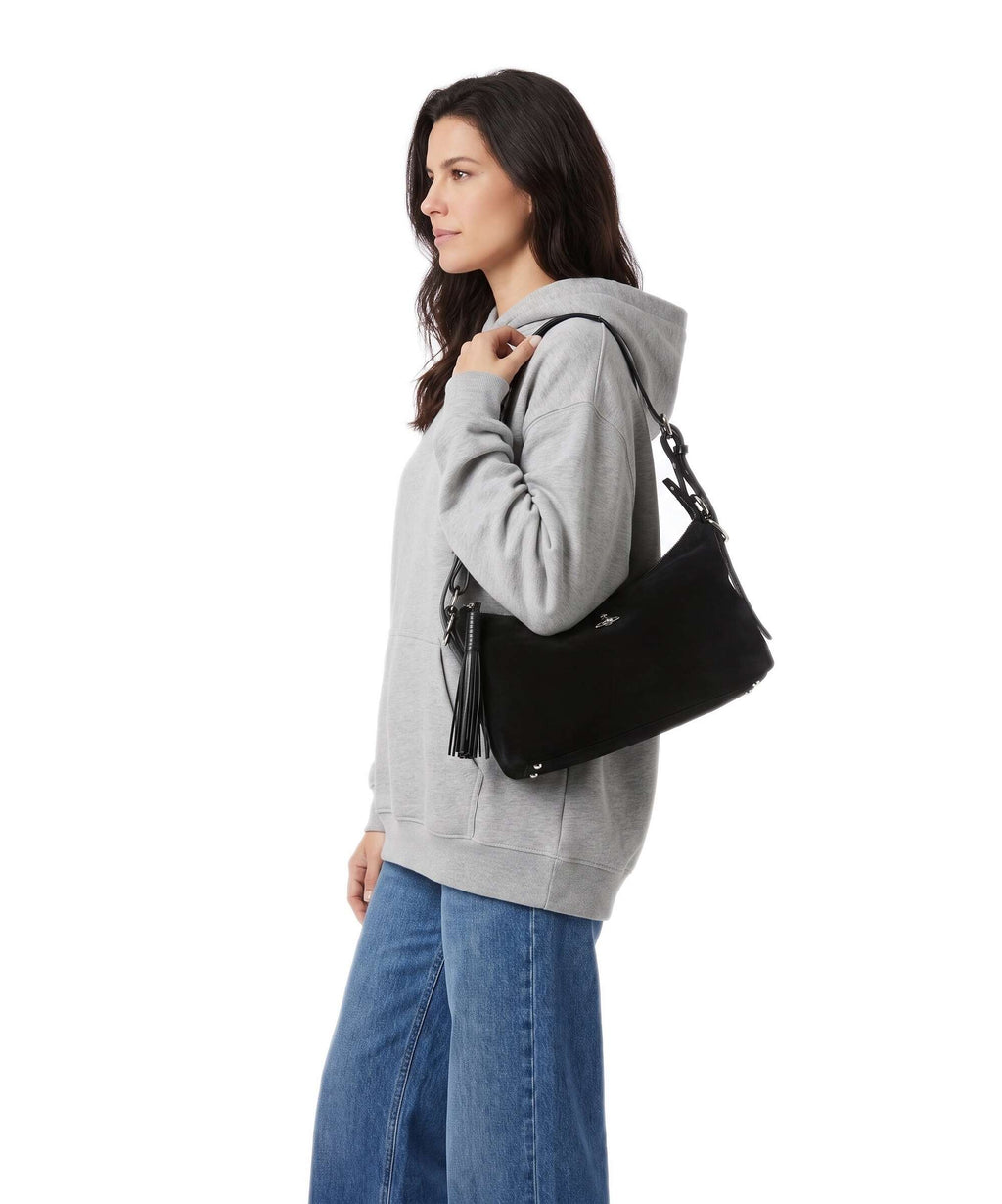 Vivienne Westwood Emma Suede Shoulder bag black