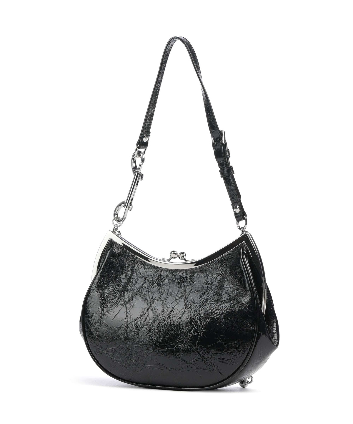 Vivienne Westwood Charm Frame Naplak Shoulder bag black