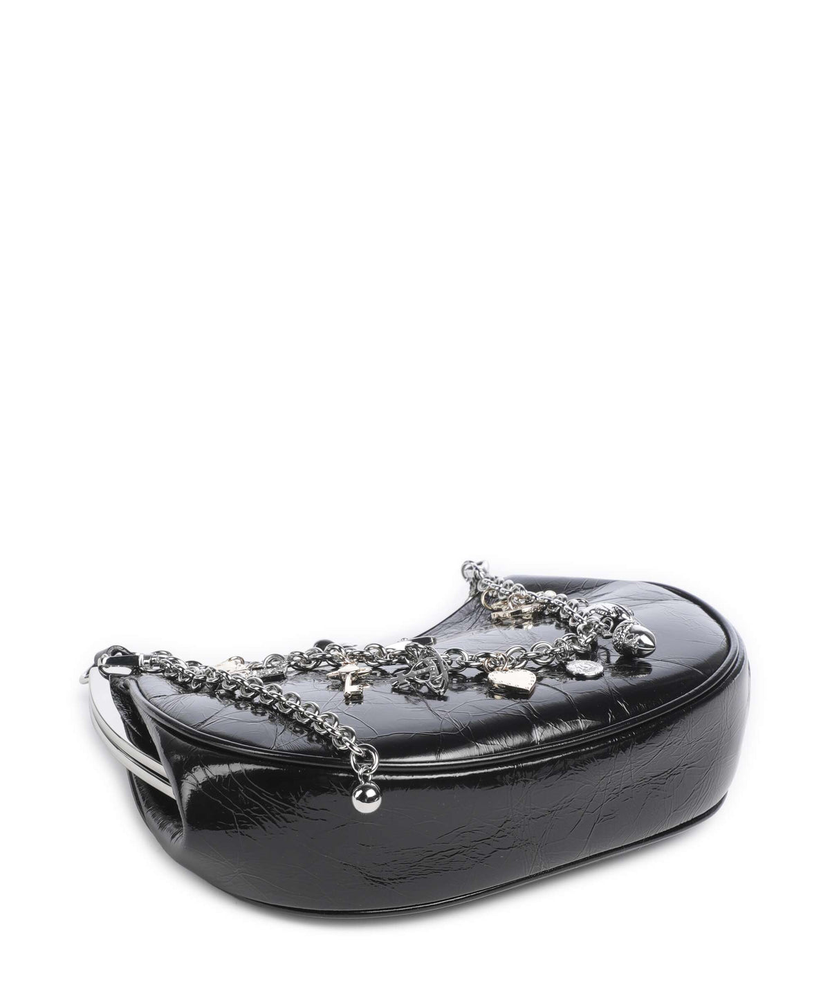 Vivienne Westwood Charm Frame Naplak Shoulder bag black