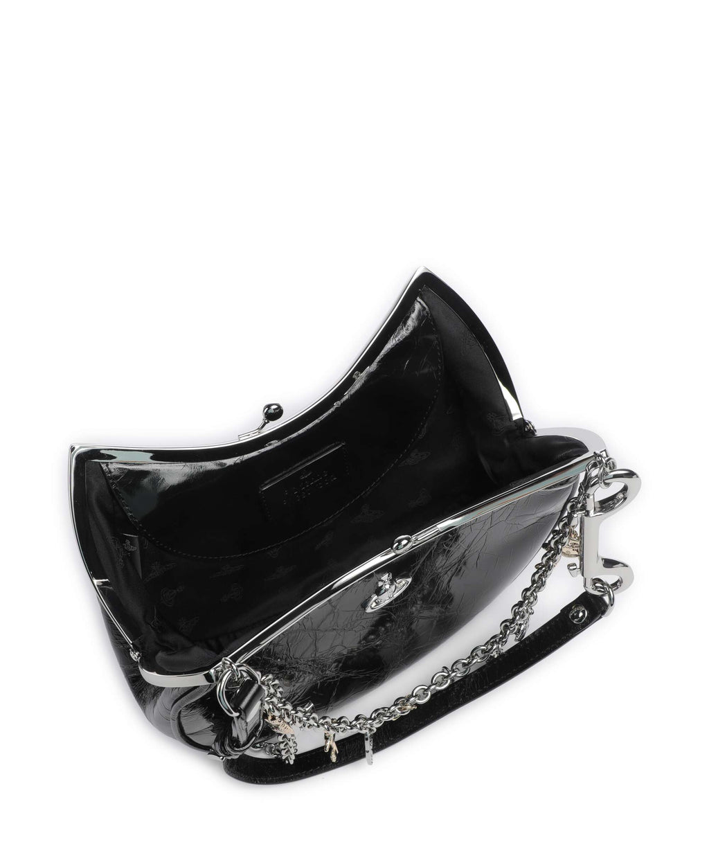 Vivienne Westwood Charm Frame Naplak Shoulder bag black