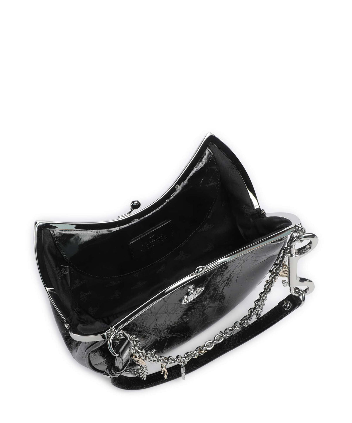 Vivienne Westwood Charm Frame Naplak Shoulder bag black