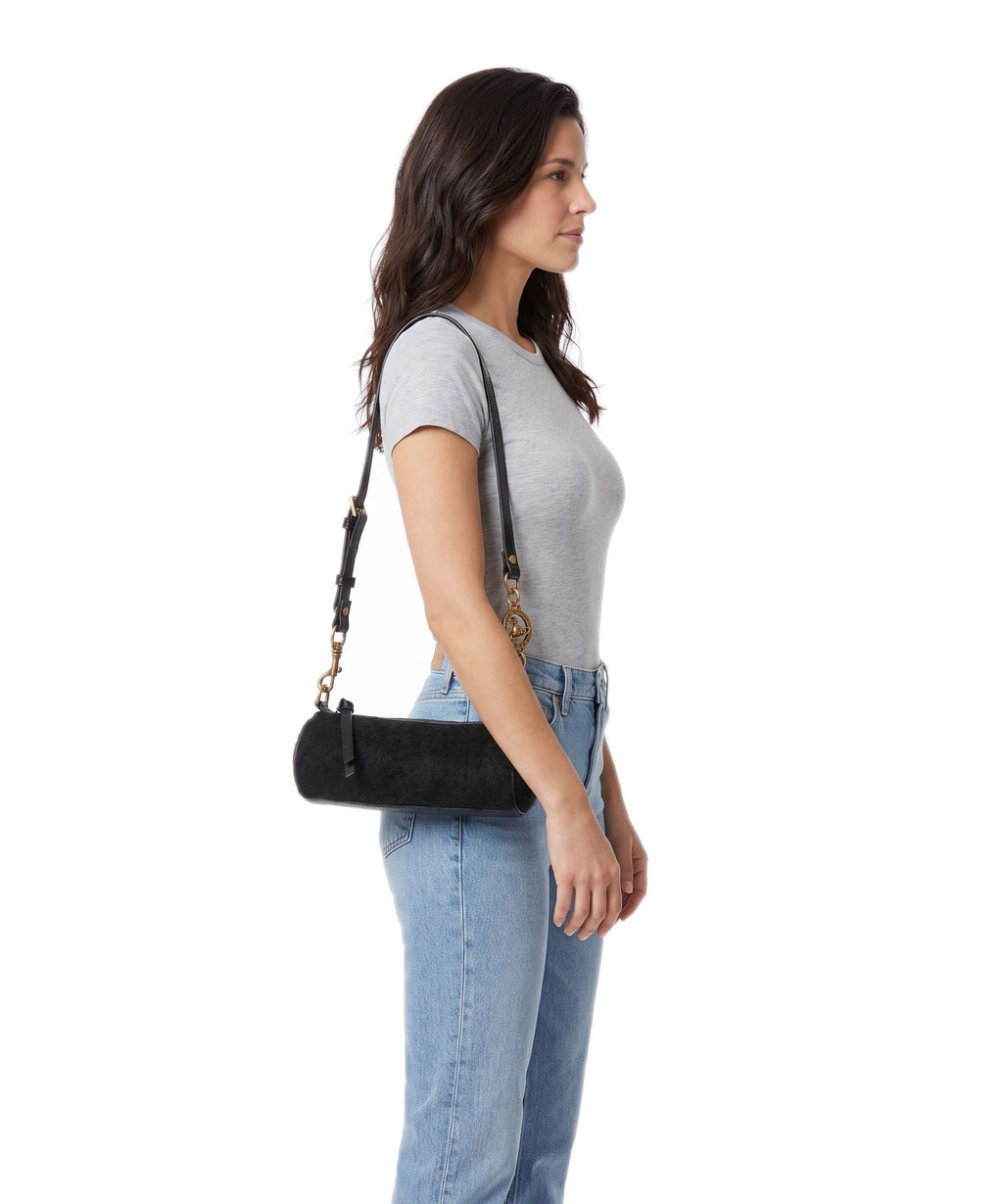 Vivienne Westwood Cindy Mohair Effect Small Shoulder bag black