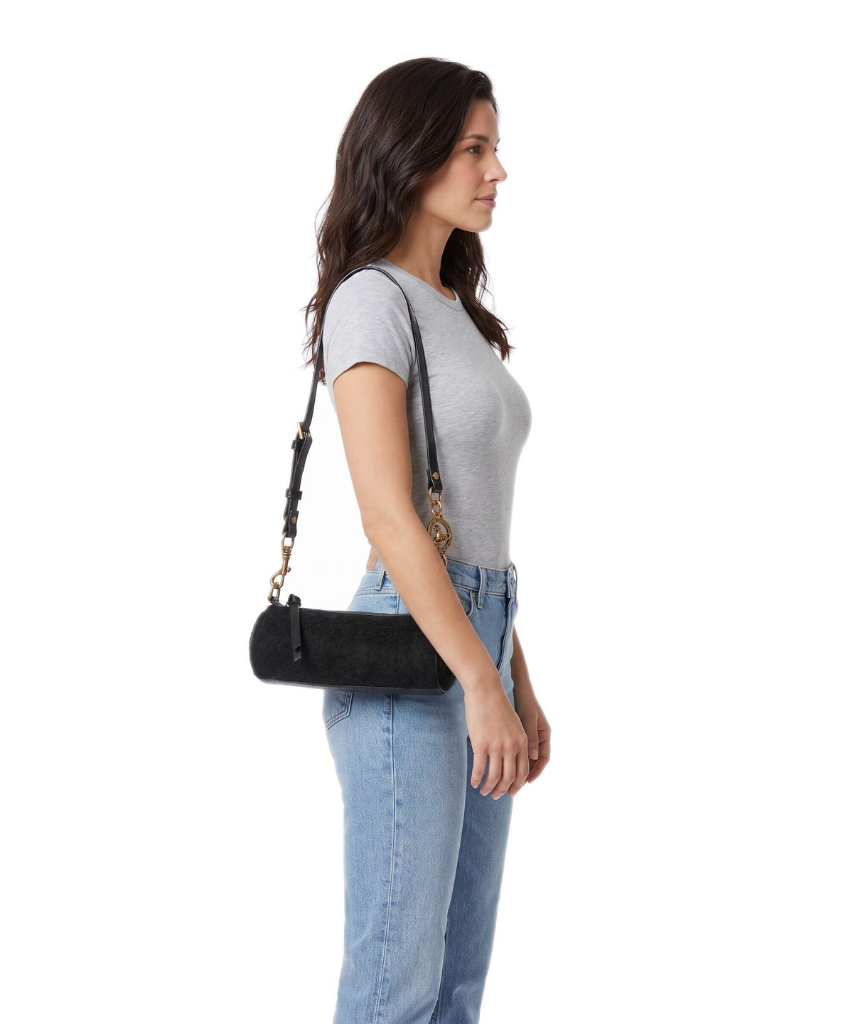 Vivienne Westwood Cindy Mohair Effect Small Shoulder bag black