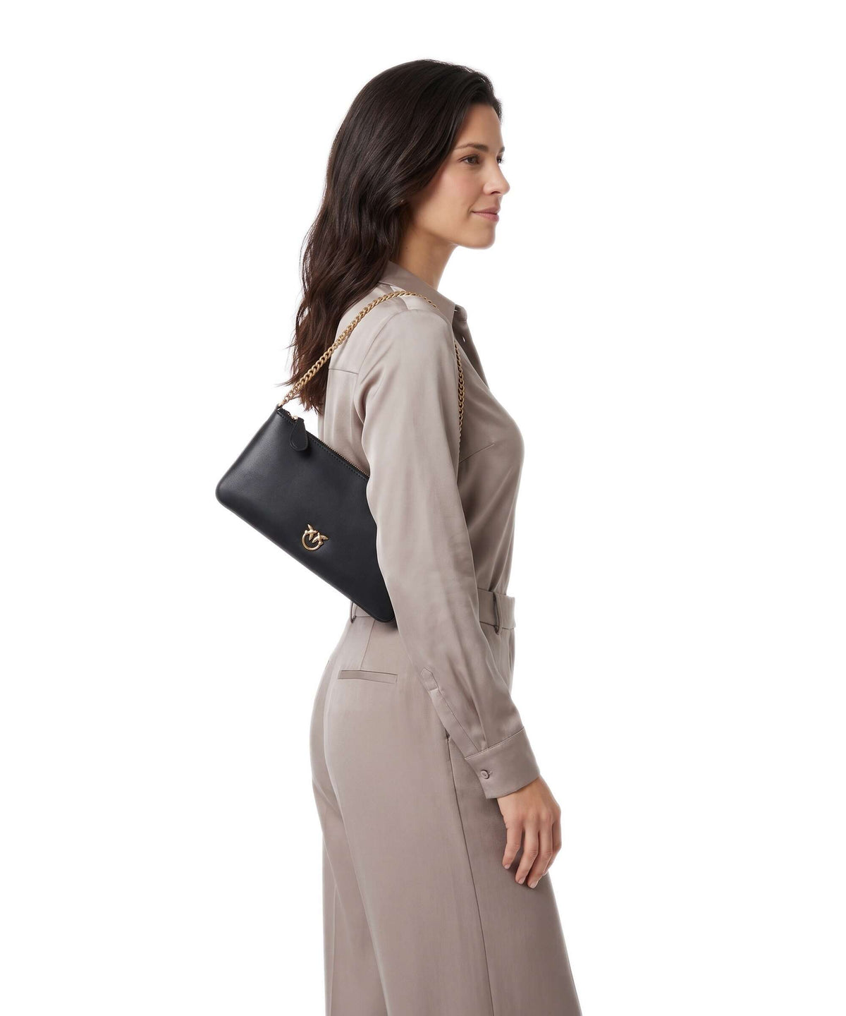 Pinko Flat Horizontal Shoulder bag nero