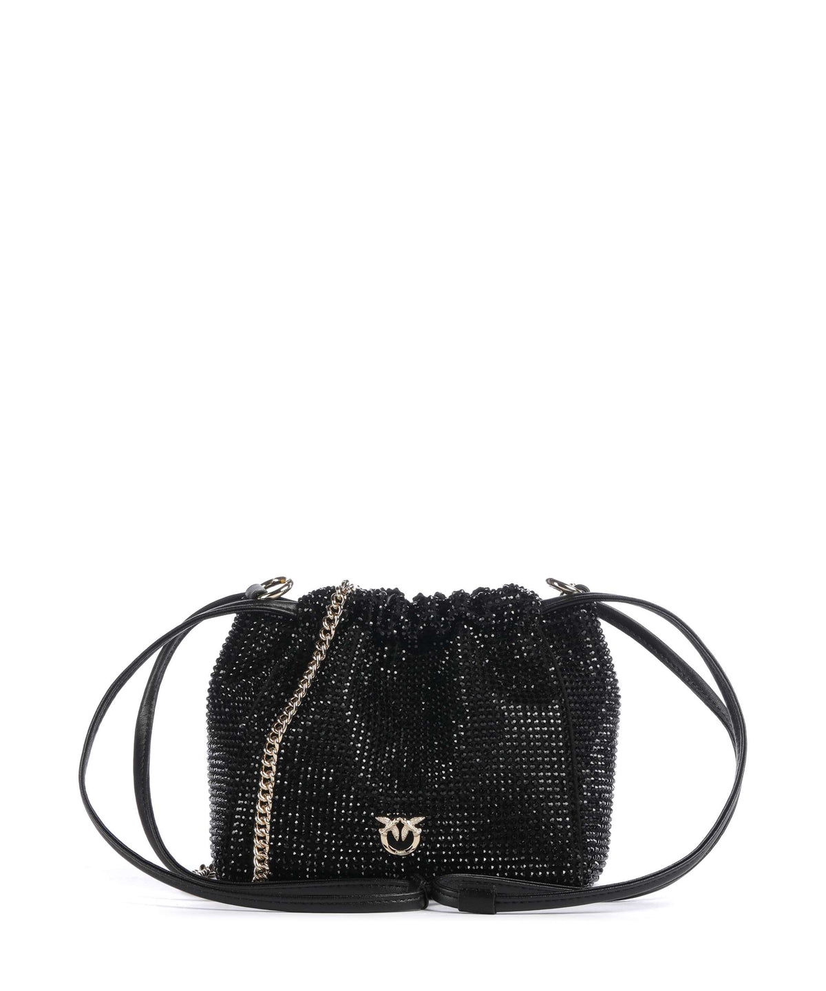 Pinko Flower Bucket bag nero/limousine/oro