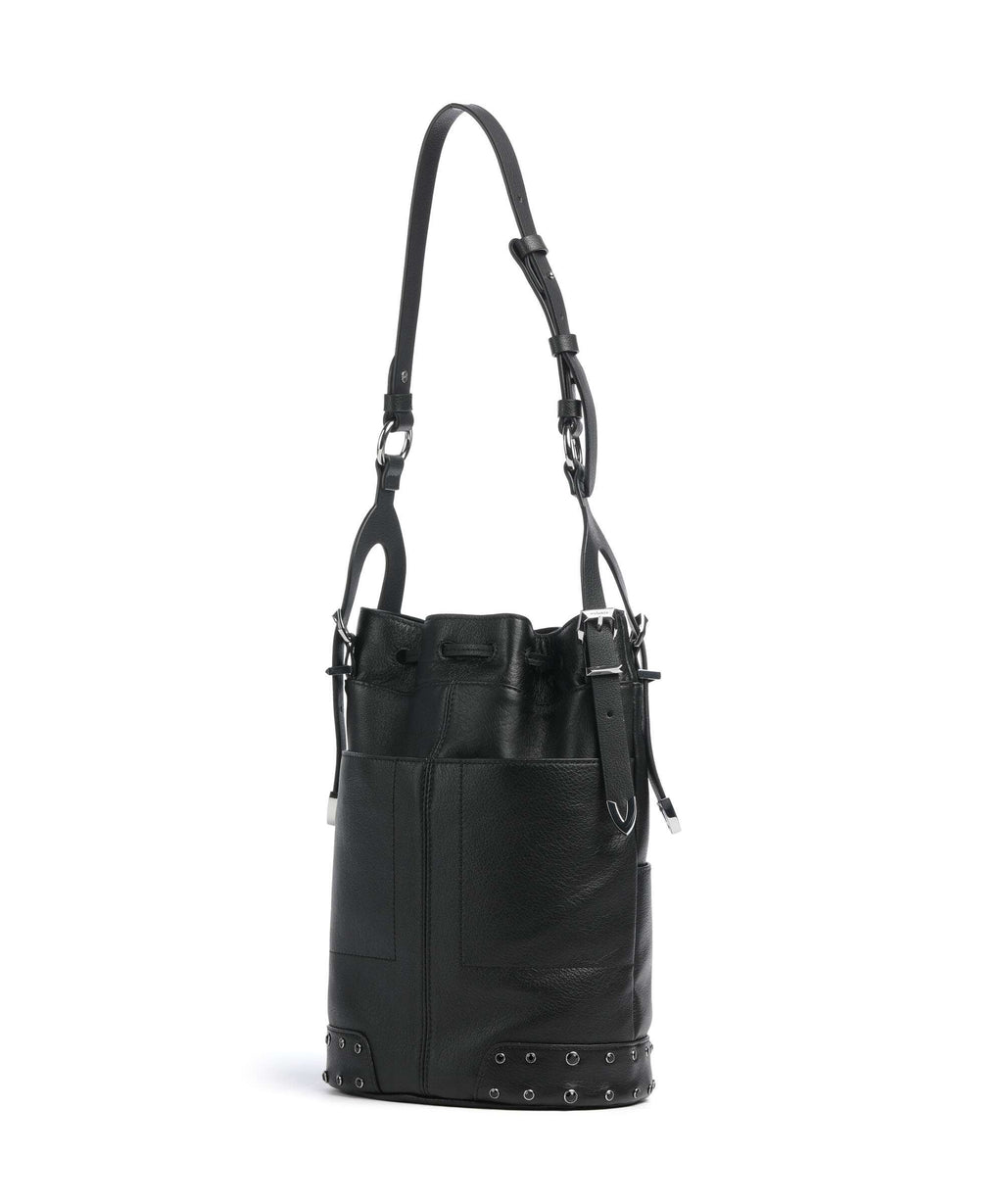 Pinko Mini Bucket bag nero/limousine/shiny nickel