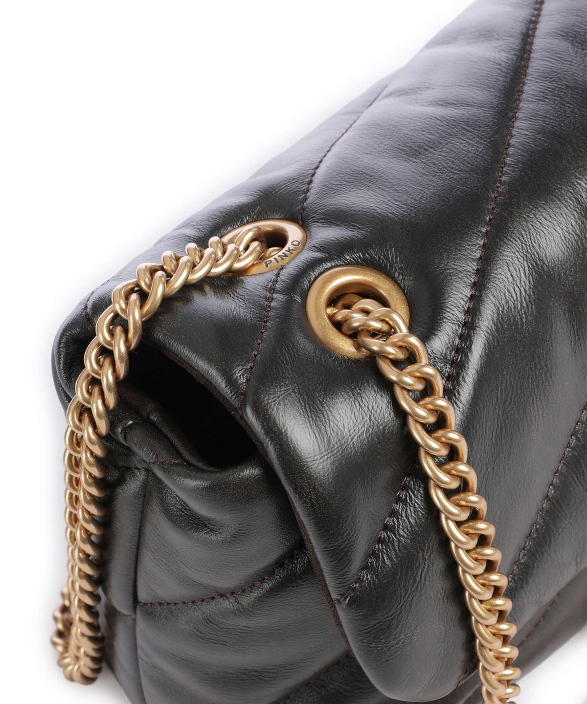 Pinko Love Puff Mini Shoulder bag marrone/caffe/antique gold