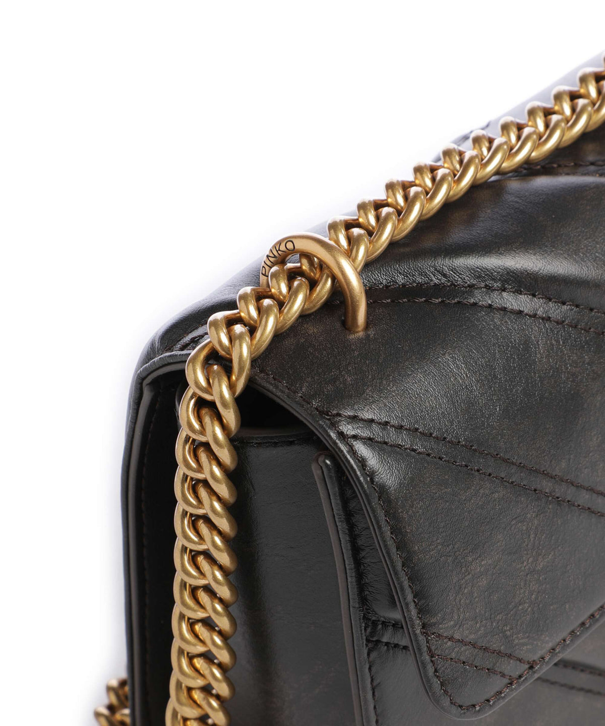 Pinko Love One Mini Crossbody bag marrone/caffe/antique gold