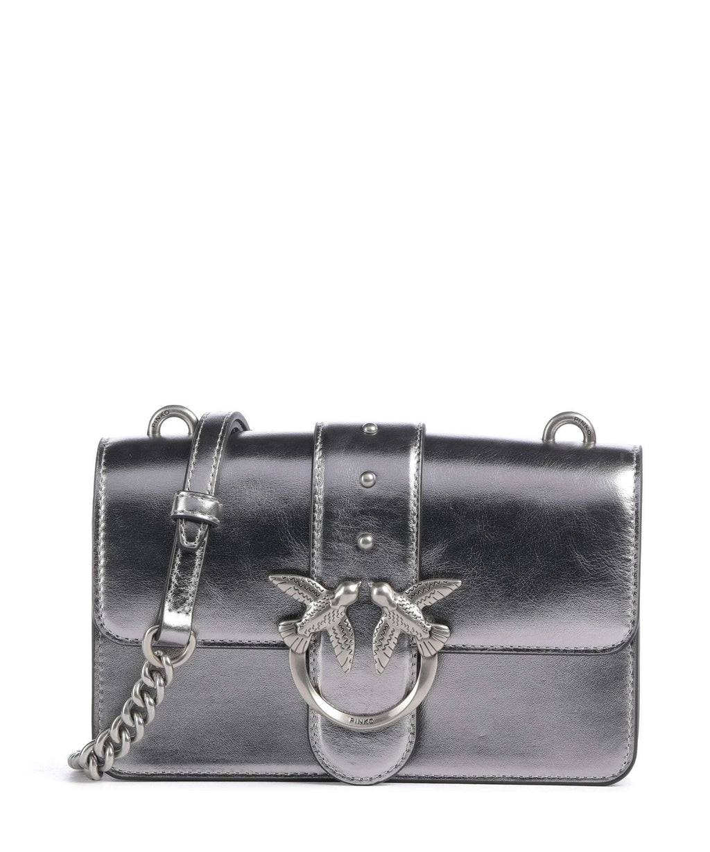 Pinko Love One Mini Crossbody bag gun metal/old silver