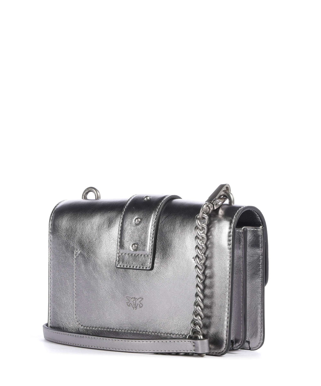 Pinko Love One Mini Crossbody bag gun metal/old silver