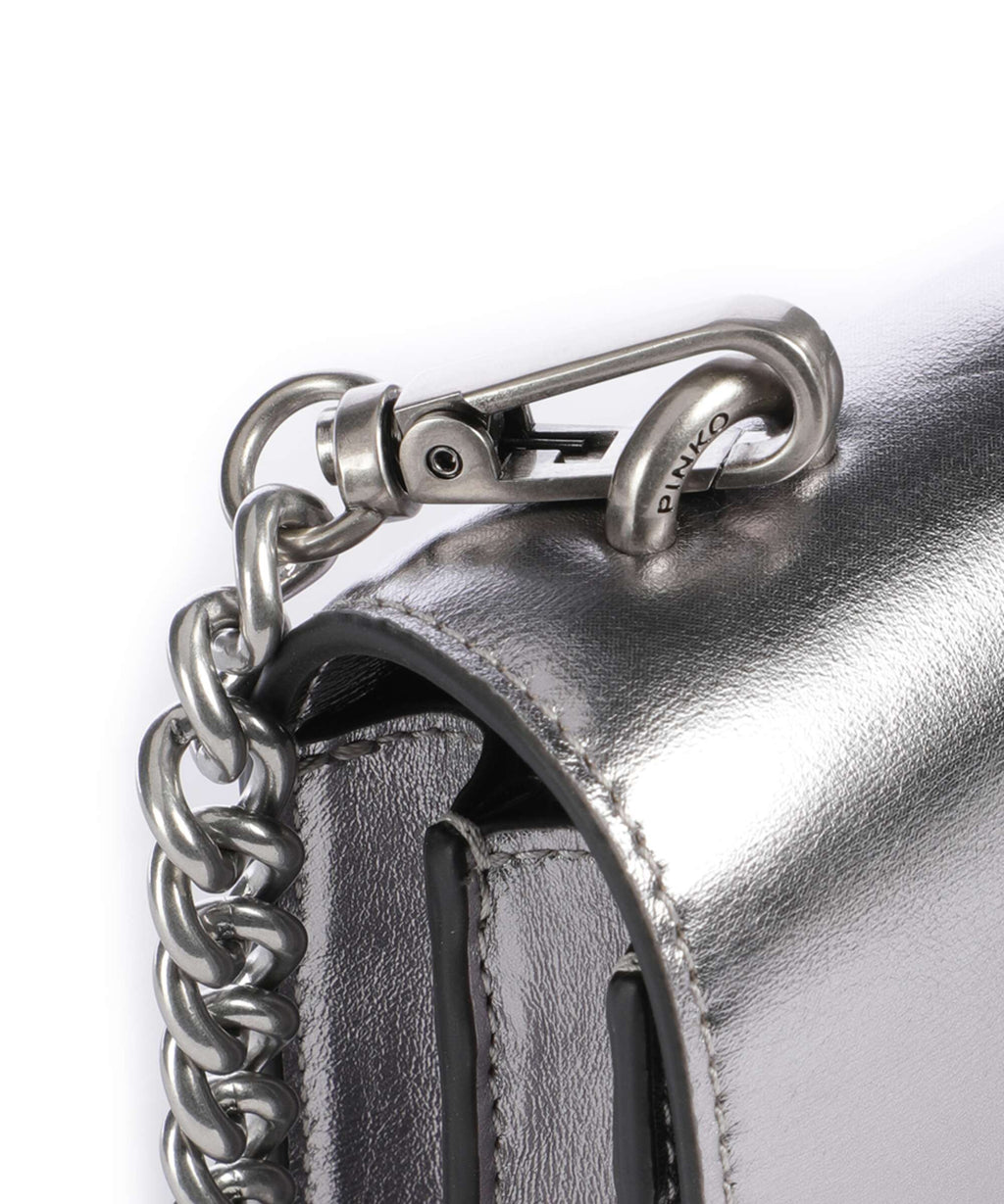 Pinko Love One Mini Crossbody bag gun metal/old silver