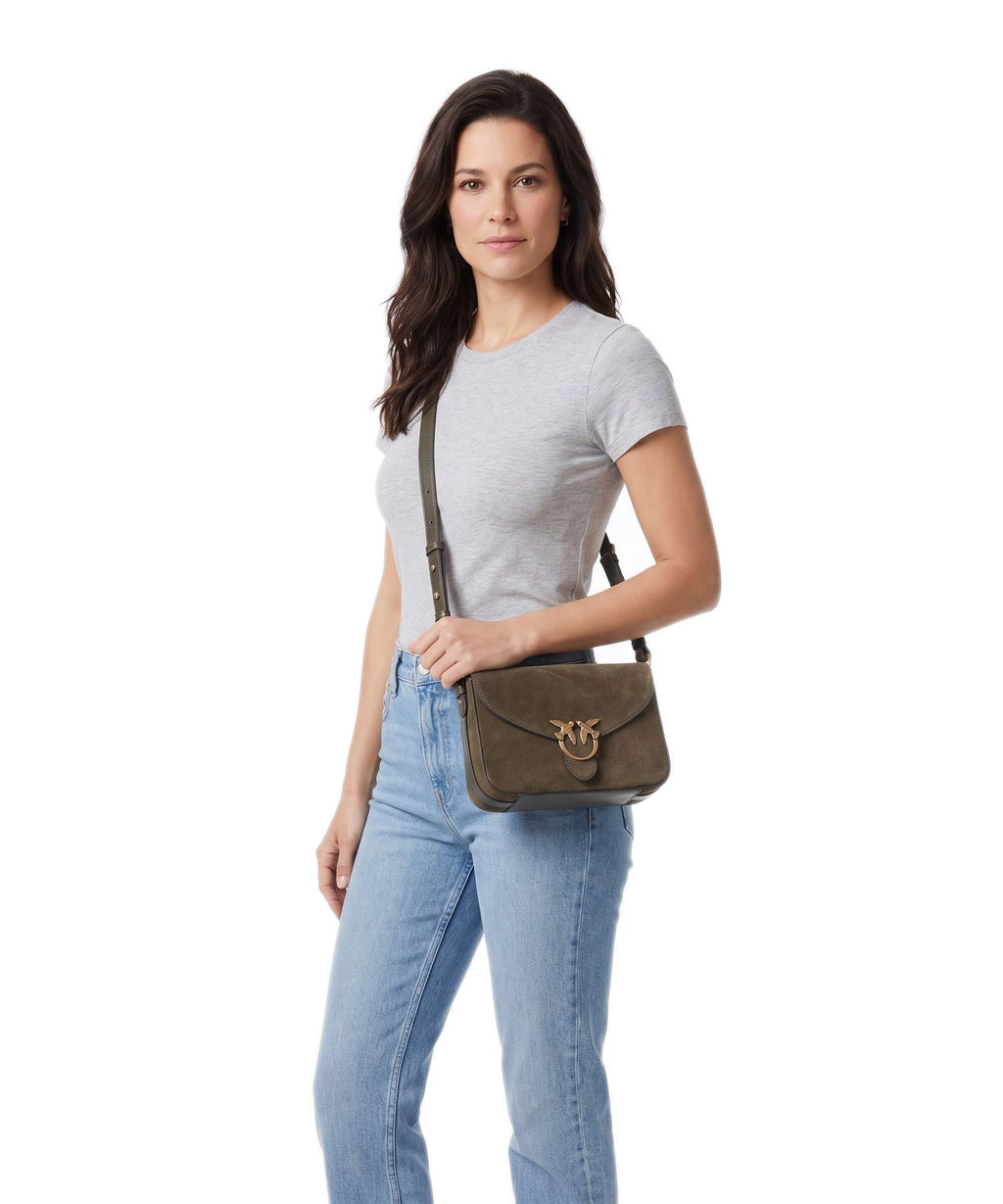 Pinko Love Classic Crossbody bag militar green/gold