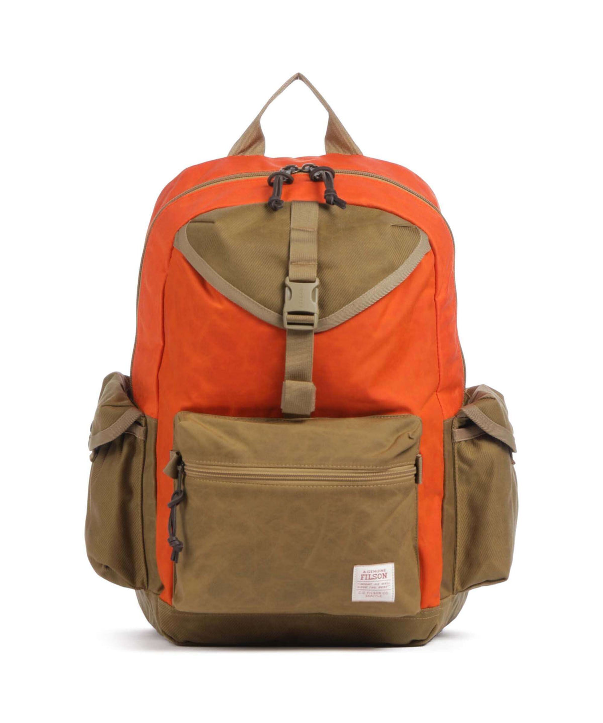 Filson Cordura Nylon Surveyor Backpack dark tan/flame
