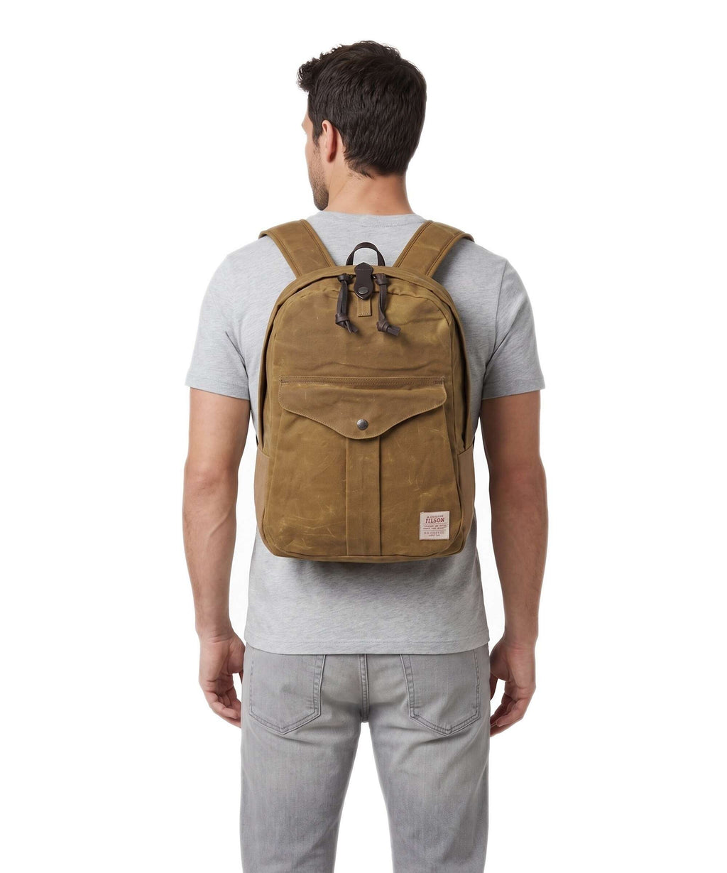 Filson Oil Finish Tin Cloth Journeyman Backpack tan