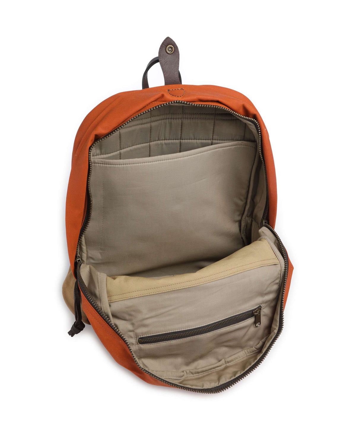 Filson Oil Finish Tin Cloth Journeyman Backpack rust