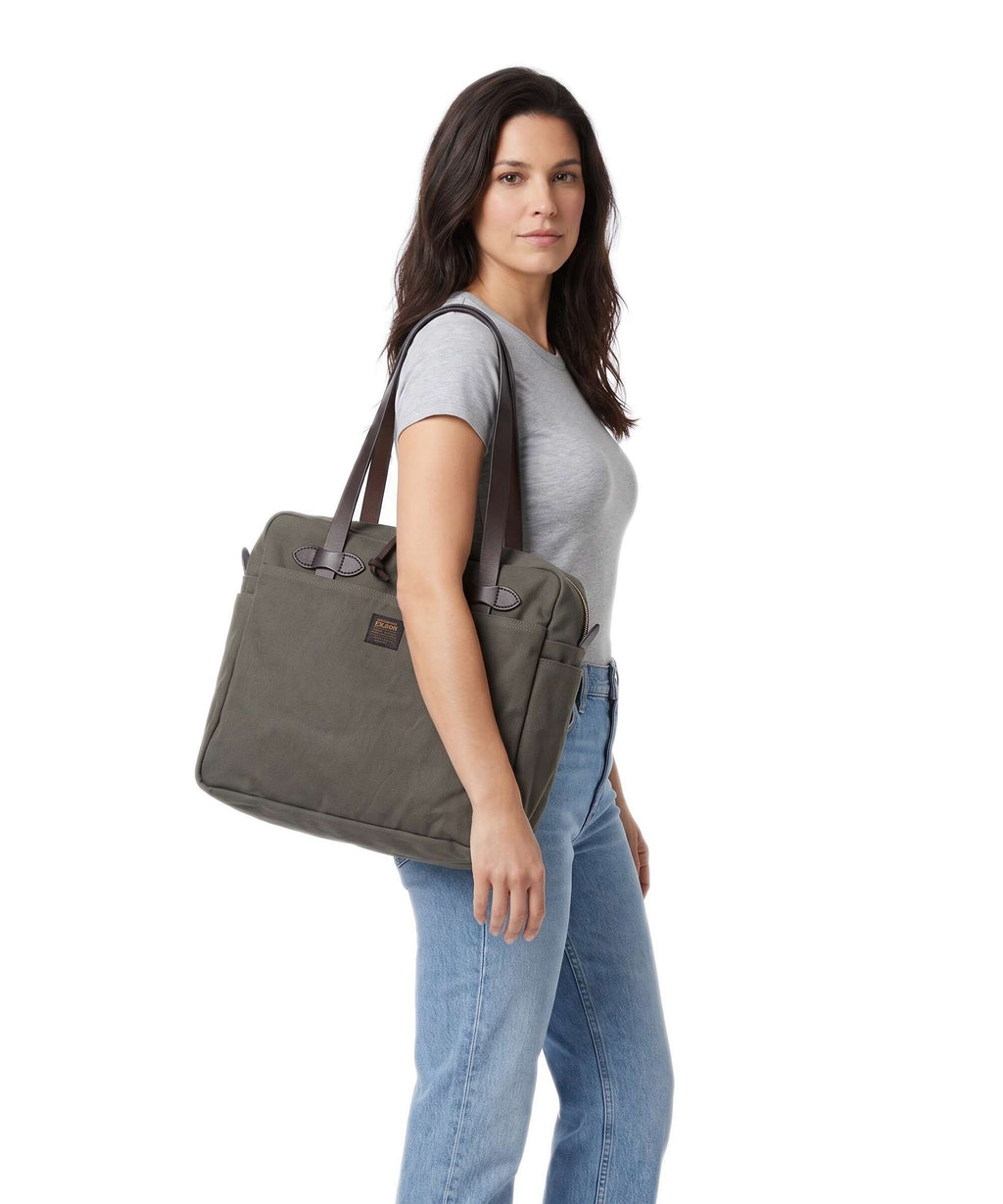 Filson Luggage Twill Tote bag otter green