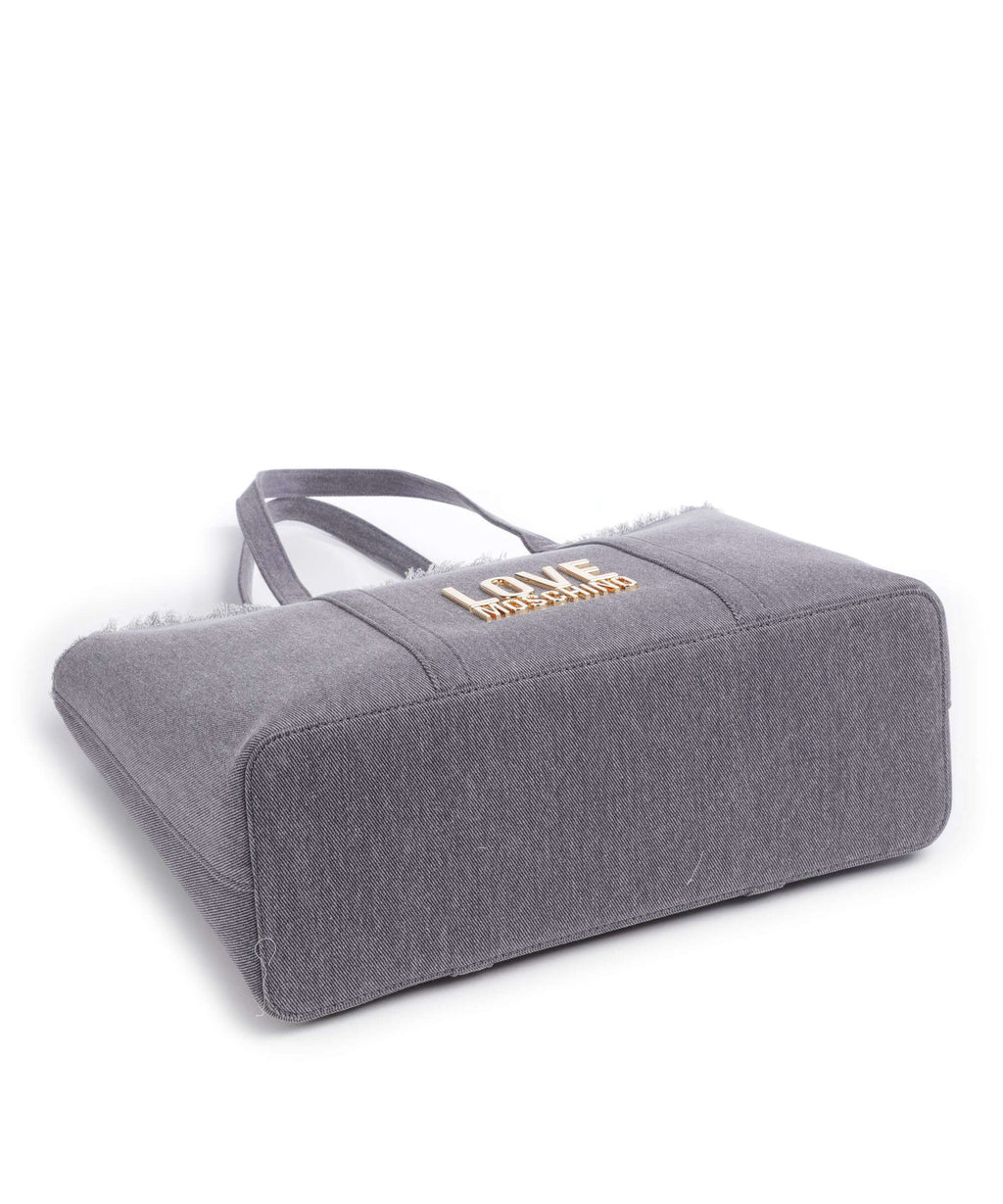 Love Moschino Denim Icon Tote bag light blue
