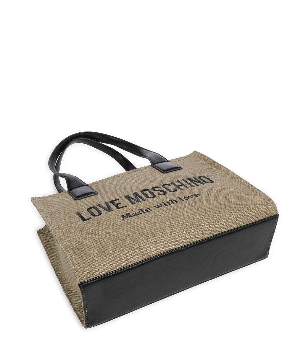 Love Moschino Cargo Canvas Tote bag black/gold