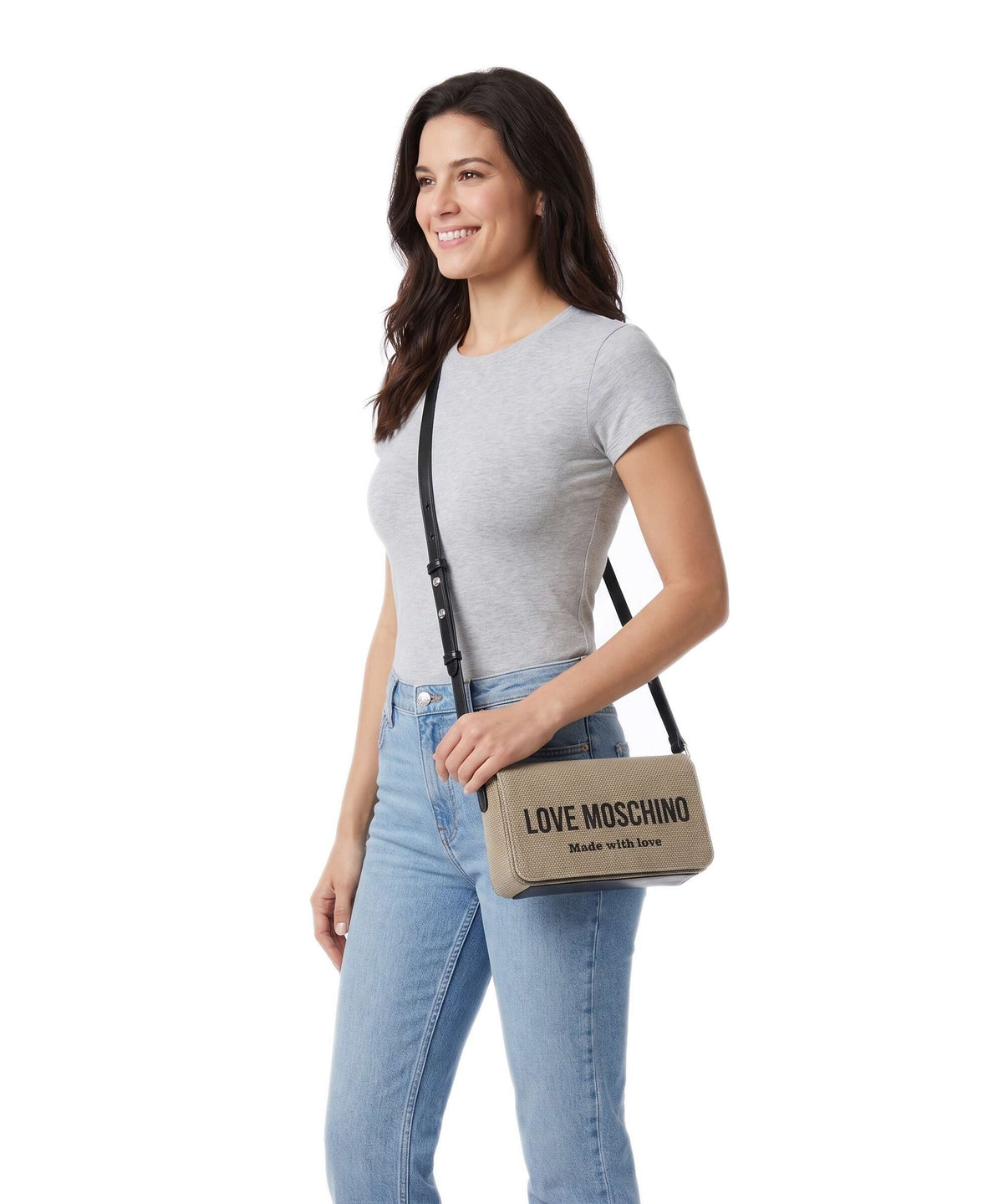Love Moschino Cargo Canvas Crossbody bag black/gold