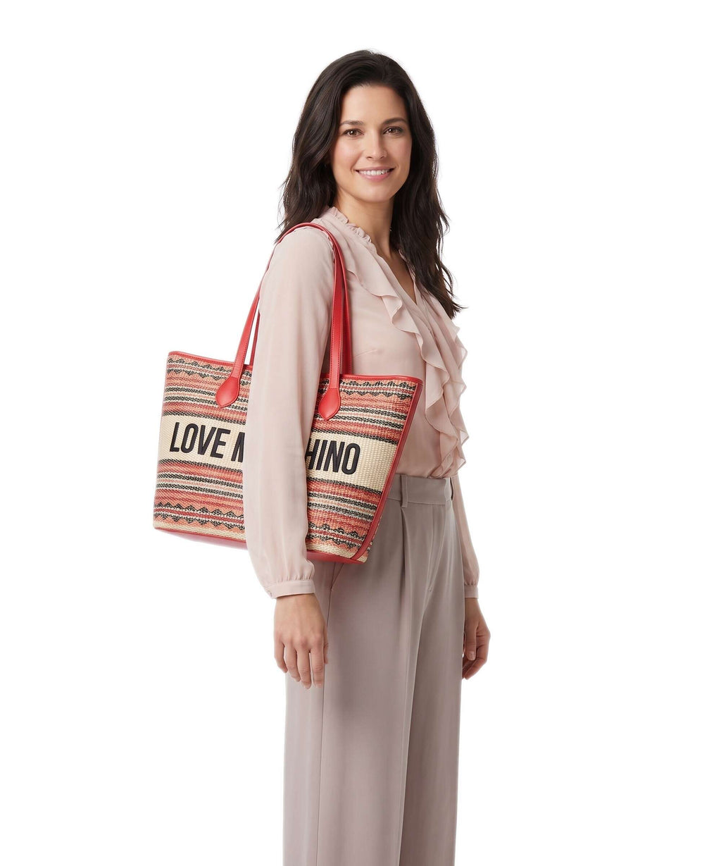 Love Moschino Sunset Stripes Tote bag multicolour/red