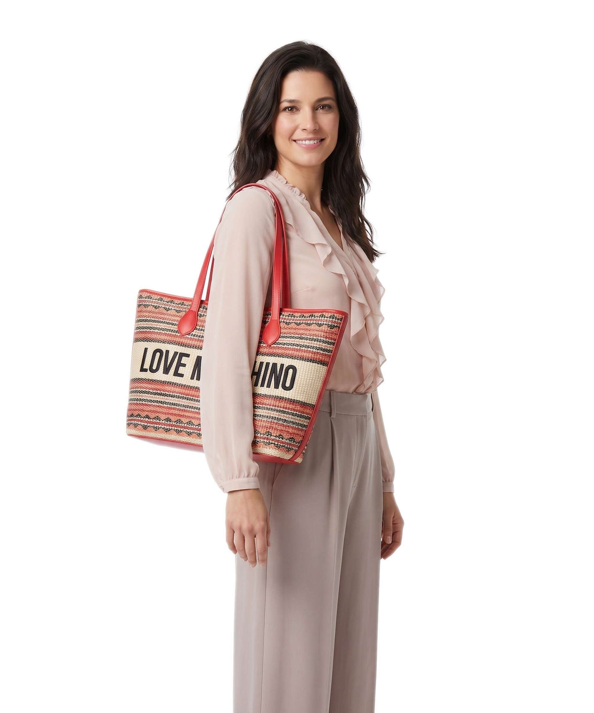 Love Moschino Sunset Stripes Tote bag multicolour/red