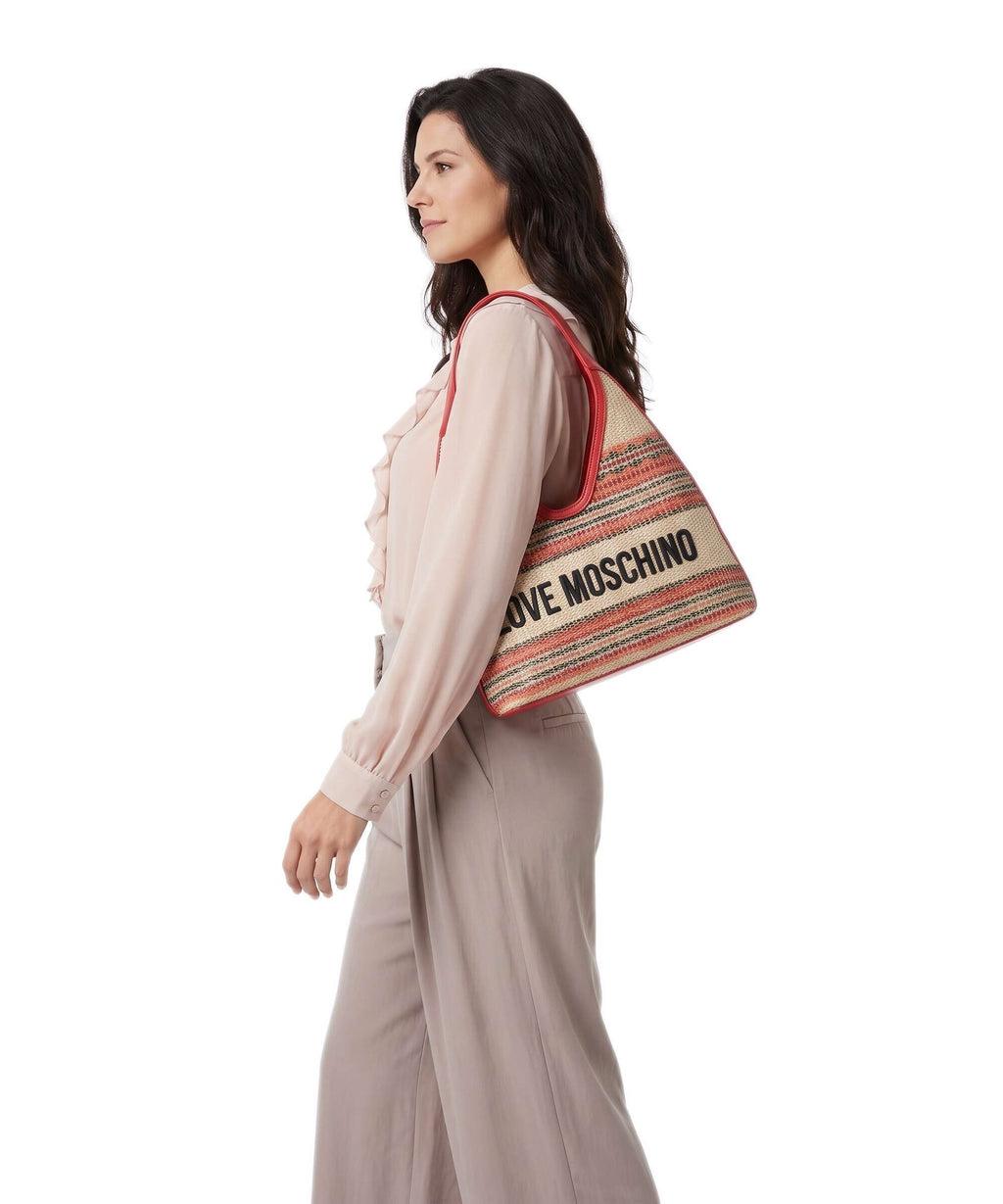 Love Moschino Sunset Stripes Hobo bag multicolour/red