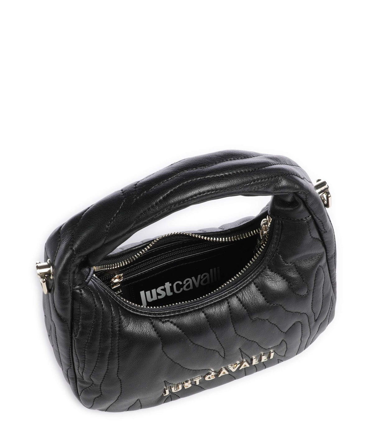 Just Cavalli Quilted Zebra Handbag black