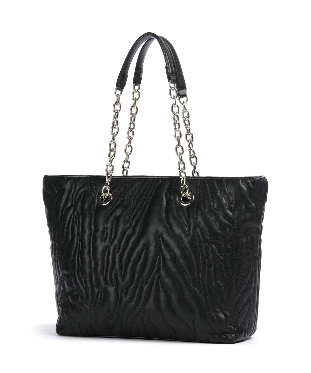 Just Cavalli Quilted Zebra Tote bag black