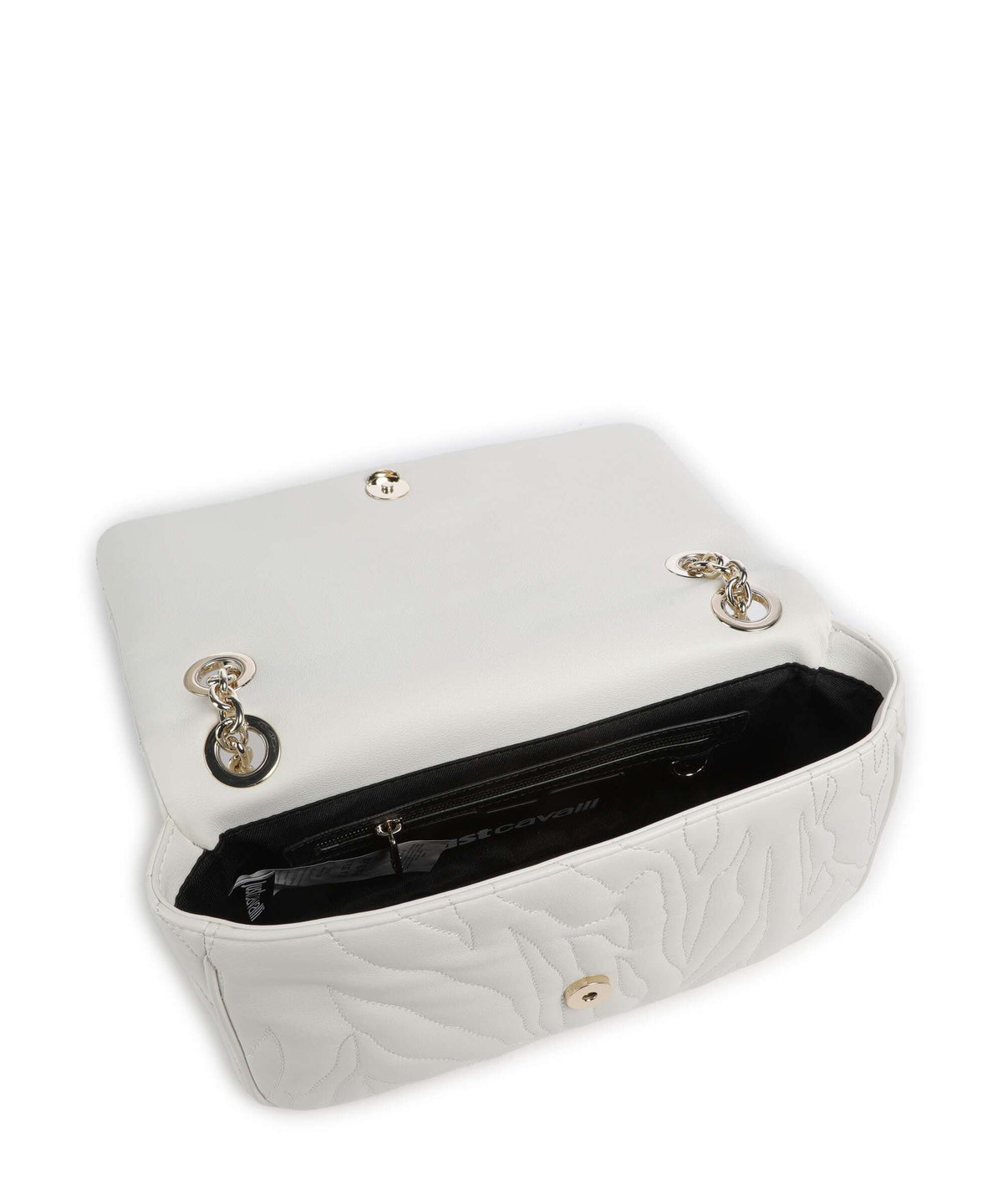 Just Cavalli Quilted Zebra Shoulder bag white