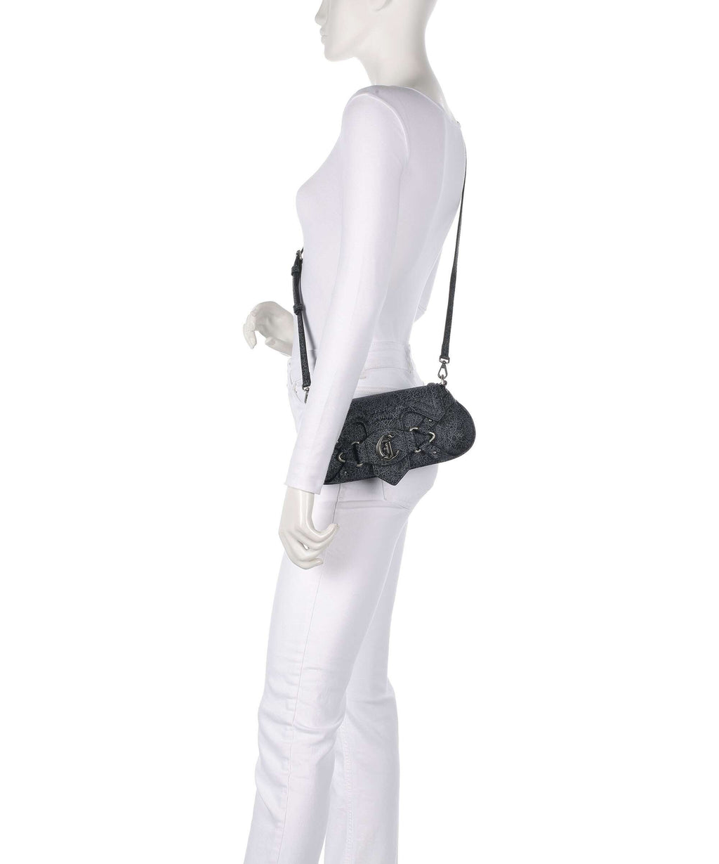 Just Cavalli Crossed Laces Shoulder bag black