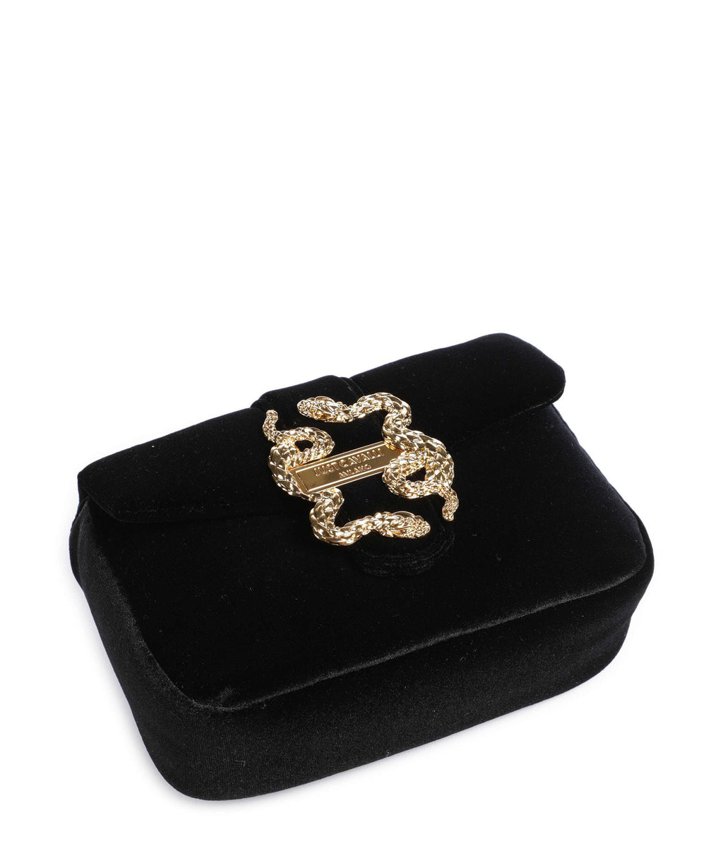 Just Cavalli Iconic Snakes Puffy Shoulder bag black